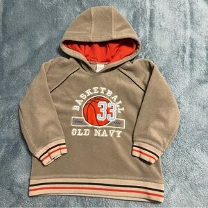 Old Navy Boys Basketball Hoodie - Brown and Orange | Size 3T